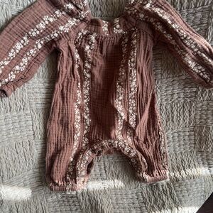 Adorable Brown Floral Kids Bodysuit